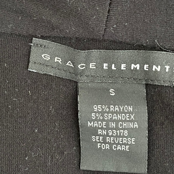 Grace Elements sz sm knit top zipper accent black - Picture 8 of 9